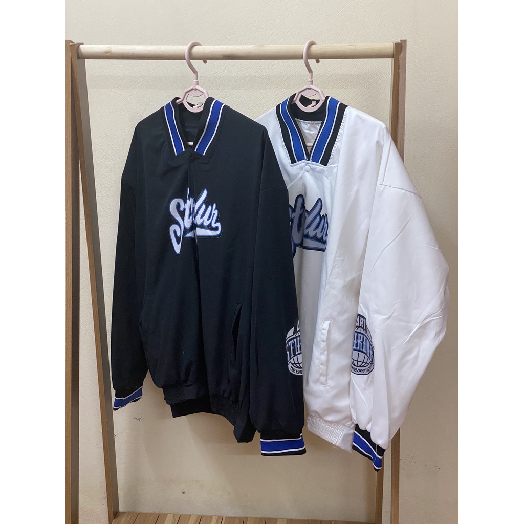 Áo Khoác Bomber Nam Nữ Unisex In Chữ Dù 2 Lớp Ulzzang