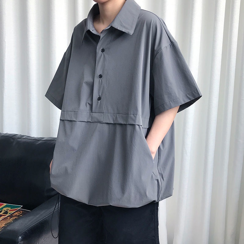 Áo polo Tay Ngắn Dáng Rộng Thời Trang Mùa Hè Cho Nam