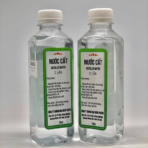 NƯỚC CẤT 2 LẦN CHAI 350ML