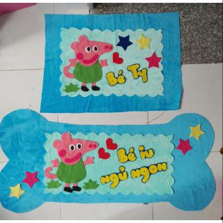Bộ 4 gối nằm và ôm handmade heo peppa