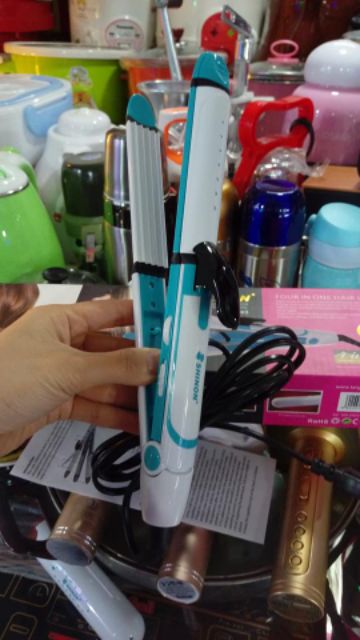Máy làm tóc 3in1 Shinon là cuốn dập xù,Máy cuốn tóc đã năng.