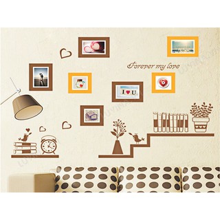Decal dán tường Hàn Quốc- trang trí nhà cửa, văn phòng, quán cafe, cửa hàng- KHUNG ẢNH NÂU