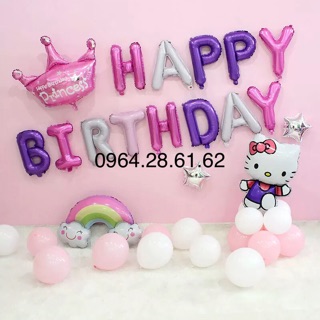 Sét bóng trang trí sinh nhật hình kitty