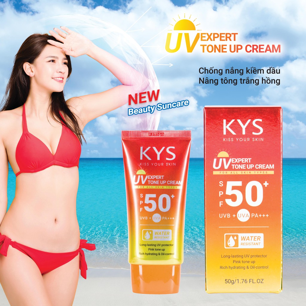 [Mã BMBAU50 giảm 7% đơn 99K] Kem Chống Nắng Kiềm Dầu Trắng Da Che Khuyết Điểm Không Trôi KYS Spf50 50g