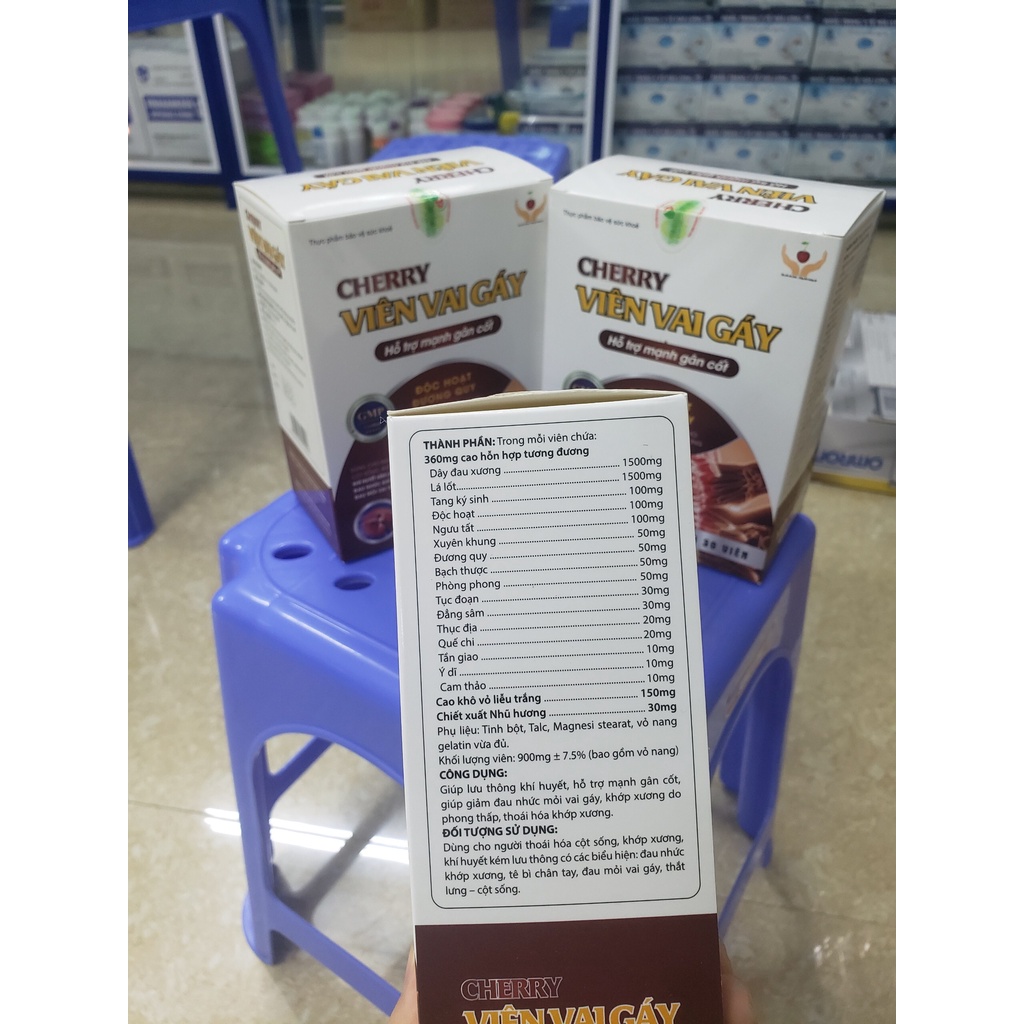 Viên Vai Gáy cherry phòng ngừa đau mỏi vai gáy