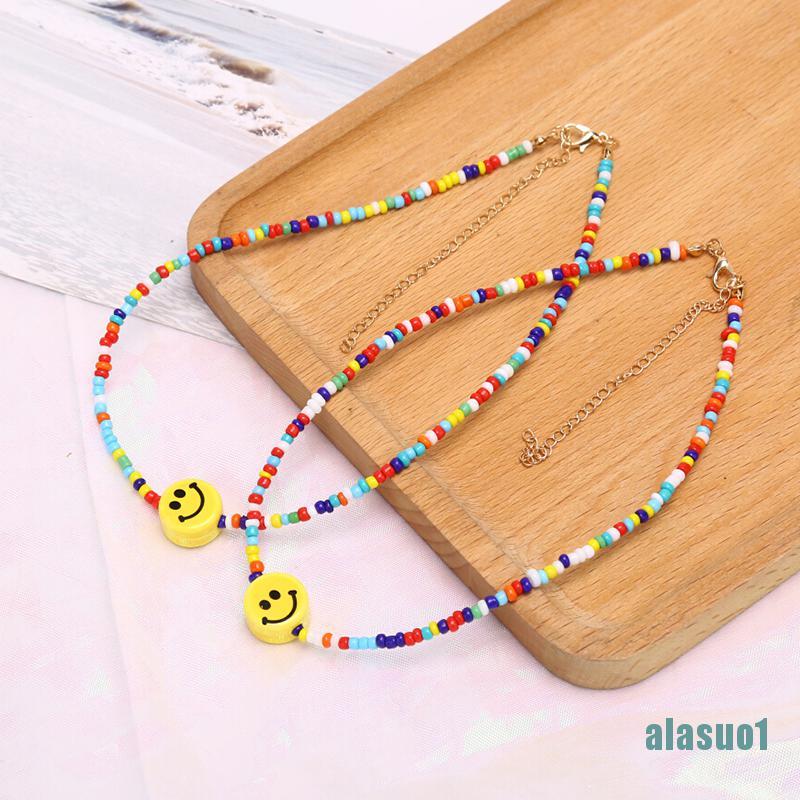 Vòng Cổ Choker Mặt Cười 1 Phong Cách Bohemian