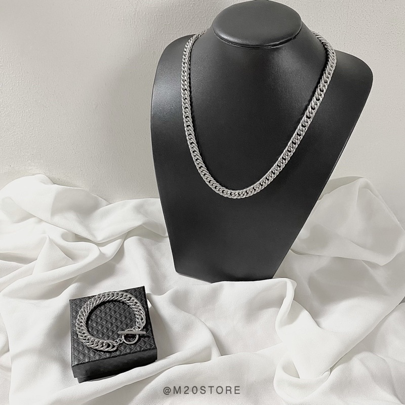 Vòng Cổ Trơn Basic Thép Titan Không Gỉ , Vòng Tay Nam Nữ Thép Titan Không Gỉ