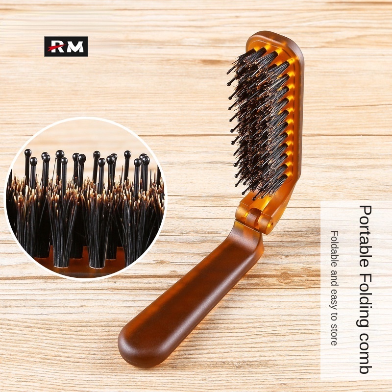 Lược Gấp Lông Heo Lược Gấp Lược Gấp Chống Tĩnh Điện Gấp Lược Chải Lông Lợn Lược Du Lịch Di Động Cho Tóc Thẳng Và Tóc Xoăn, Mang Theo Khi Đi Dã Ngoại, Lược Massage Nhỏ Cho Nam Và Nữ, Lược Làm Tóc Chuyên Nghiệp