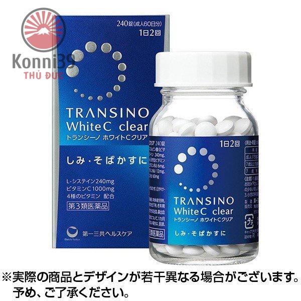 VIÊN UỐNG TRẮNG DA GIẢM NÁM TRANSINO WHITE C NỘI ĐỊA NHẬT (HỘP 240 VIÊN - DÙNG TRONG 60 NGÀY)