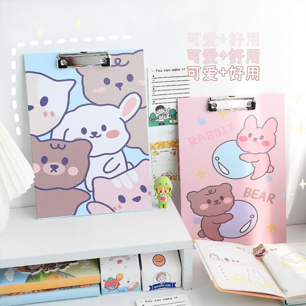 Bìa kẹp tài liệu A4 Pison bìa trình ký A4 kẹp giấy kẹp đề kẹp giữ tài liệu hình cute dễ thương có kèm thước kẻ