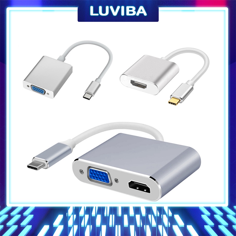 [Mã ELHACE giảm 4% đơn 300K] Type c to lightning hdmi 3 5 usb lan hub micro usb c vga LUVIBA TC01