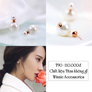 Bông tai dior chất liệu titan