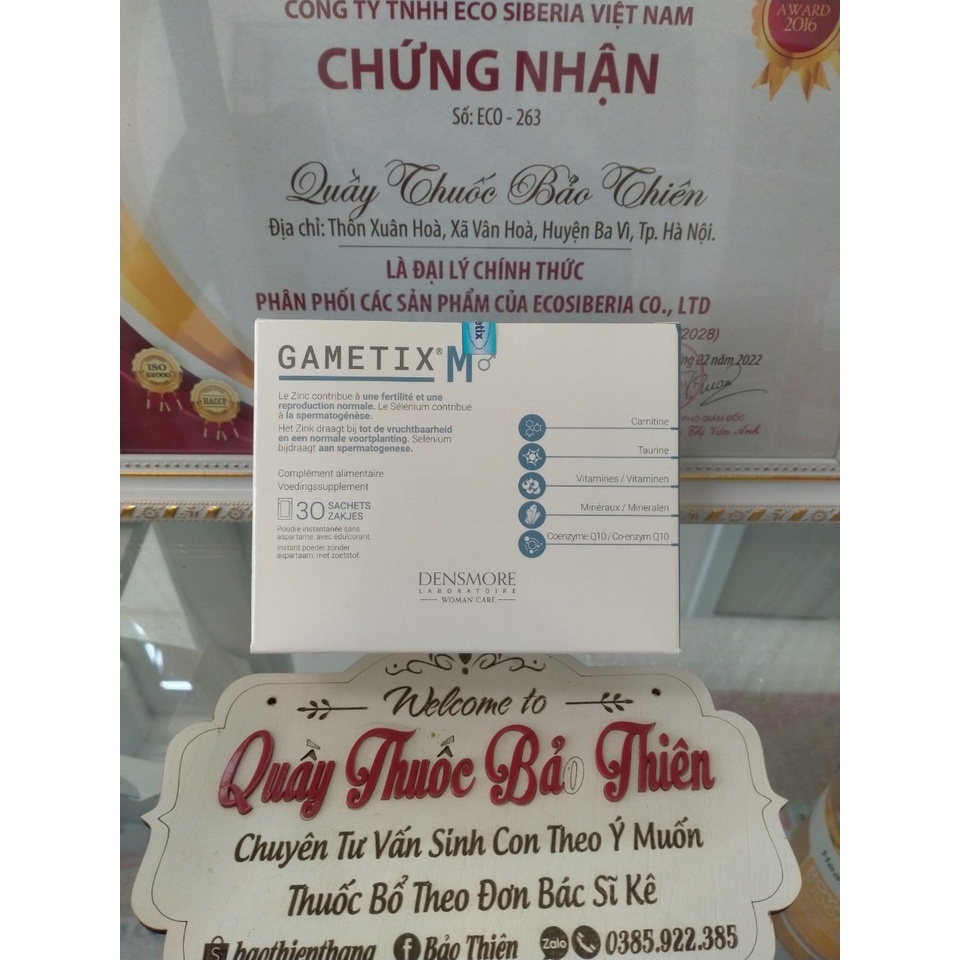 GametixM tăng thụ thai, tinh trùng yếu sẽ tăng chất lượng và số lượng, hỗ trợ vô sinh hiếm muộ
