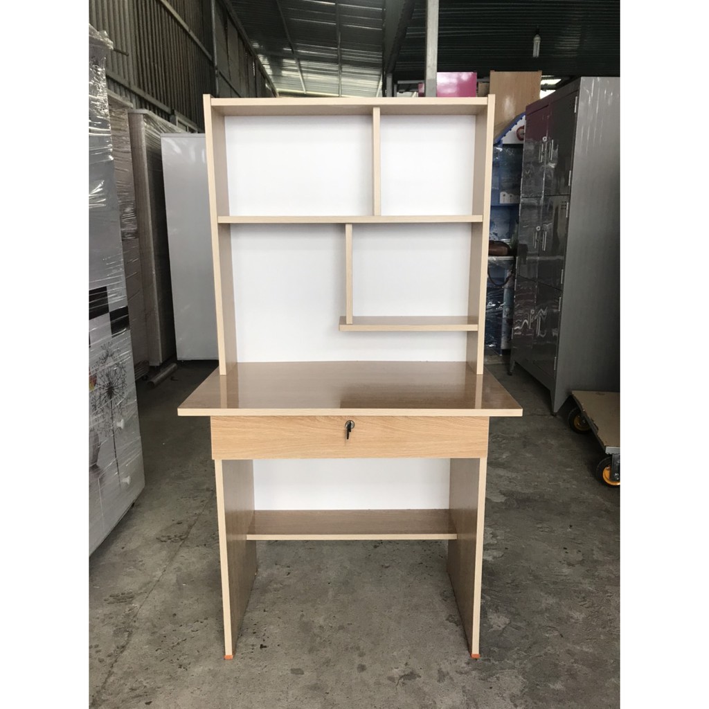 bàn học sinh ván ép cho bé, có hộc và kệ tiện lợi màu xanh lá. xanh dương. màu hồng. màu kem | BigBuy360 - bigbuy360.vn