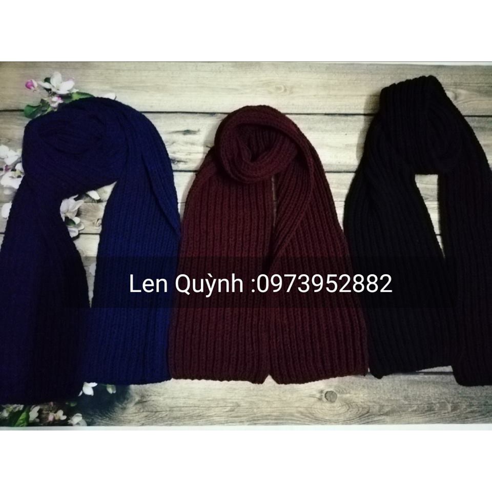 Khăn len đan tay, Khăn len handmade - Kiểu đan cốt ăng lê phù hợp cho cả nam và nữ