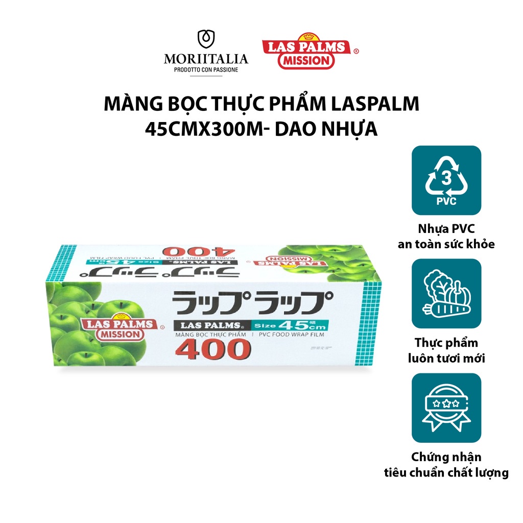 Màng bọc thực phẩm Laspalm chính hãng có dao nhựa Moriitalia MBTP00006101