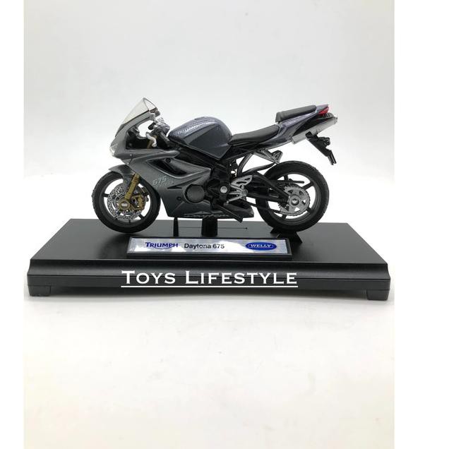 Welly Mô Hình Xe Mô Tô Triumph Daytona 675 Tỉ Lệ 1: 18