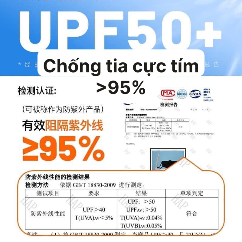 Combo 2 khẩu trang chống tia cực tím UPF 50 vải thông hơi thoáng mát thiết kế che hai bên gò má