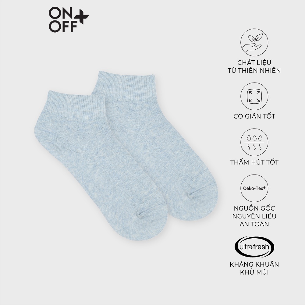 Tất nữ cổ ngắn cotton thấm hút mồ hôi, kháng khuẩn khử mùi ONOFF(SA17107)