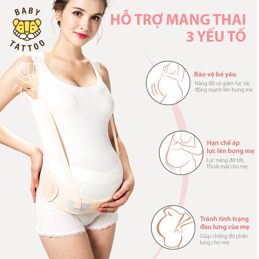 Đai Đeo Vai Đa Năng Cho Mẹ Bâu BABY TATTOO Chất Liệu Cotton Hỗ Trợ Cho Phụ Nữ Mang Thai, Có Thể Điều Chỉnh