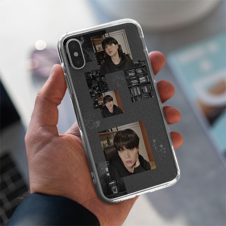 Ốp lưng iphone silicon Idol KPOP BTS Suga cute  BLUBTS0158