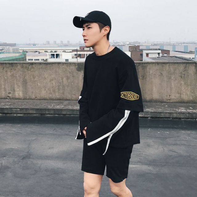 Áo tay dài Player phối zip | BigBuy360 - bigbuy360.vn