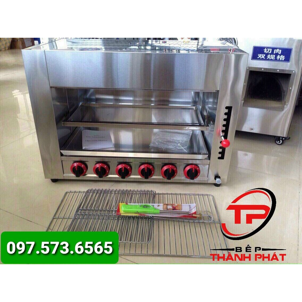 Lò nướng salamander 6 họng | Hàng Nhập Khẩu