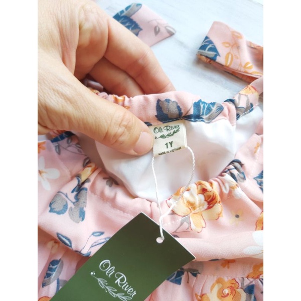 Váy đầm voan hoa 2 lớp Oli River xinh rất xinh