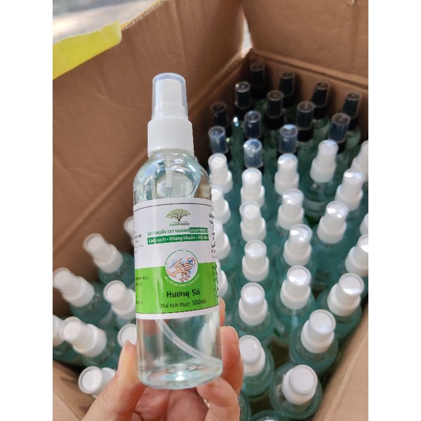 Rửa tay khô sát khuẩn hương xả, hương quế chai 100ml