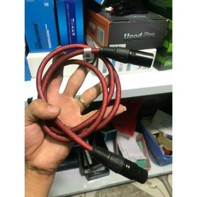 Combo bộ livestream thu âm mic PC K200 và sound card Icon Upod Pro dây mic XLR dây livestream 3 mầu