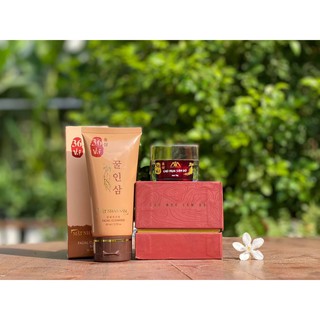 ComBo Tri Mụn Thần Thánh Cao Mụn Sâm Đỏ - Sửa Rửa Mặt