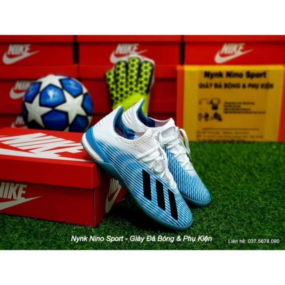 Giày Bóng Đá TQ Adidas X 1.1 Xanh Biển Vạch Đen TF * ' .
