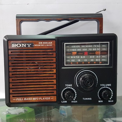 Đài FM Sony, Loa Đài Radio SW-888/999UAR Nghe Đài, USB, Thẻ Nhớ–Giá Tốt, Tiện Dụng Mang Theo Mọi Lúc Mọi Nơi