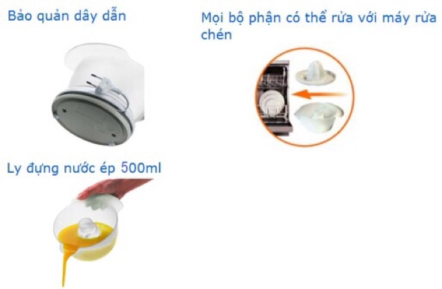 [Mã ELHA22 giảm 6% đơn 300K] Máy vắt cam cao cấp Philips Hr2738 bảo hành 24 tháng