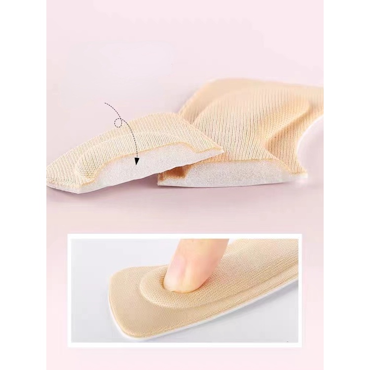 1 Cặp Đệm Lót Giày Cao Gót 4D Tự Dính Giảm Đau Chống Trơn Trượt