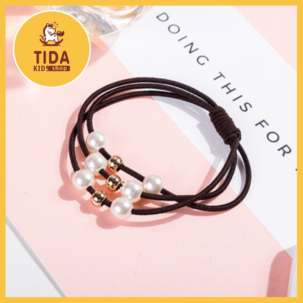 Dây Buộc Tóc ⚡ HOT TREND ⚡ Dây Cột Tóc Icon Nhiều Vòng Đẹp Dễ Thương Hàn Quốc, Đồ Gia Dụng TiDa Kids Shop