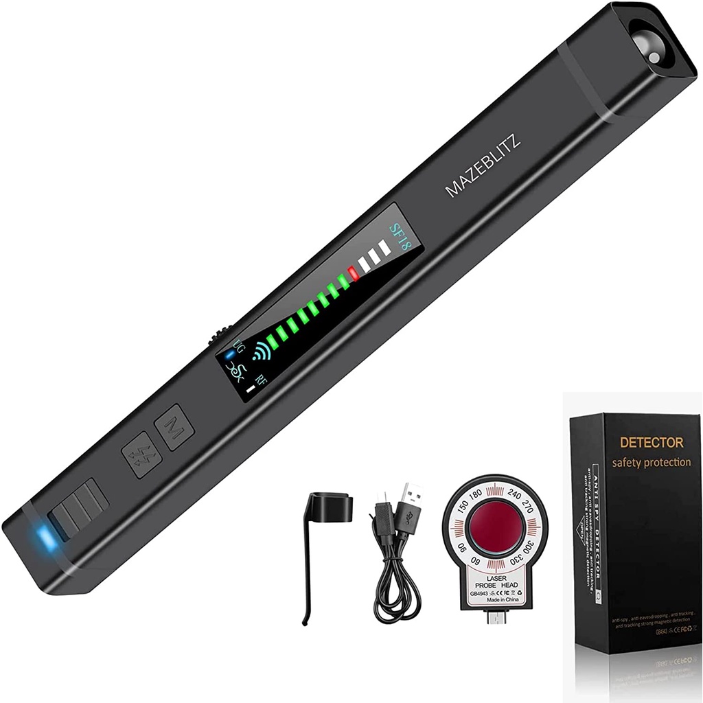 Máy Dò Phát Hiện Theo Dõi Camera, GPS, ghi âm, Định Vị Detector SF18