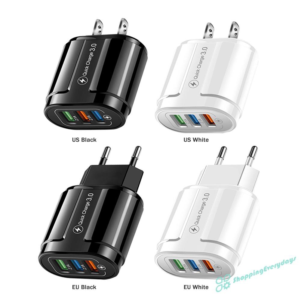 Củ Sạc Nhanh Qc3.0 3 Cổng Usb