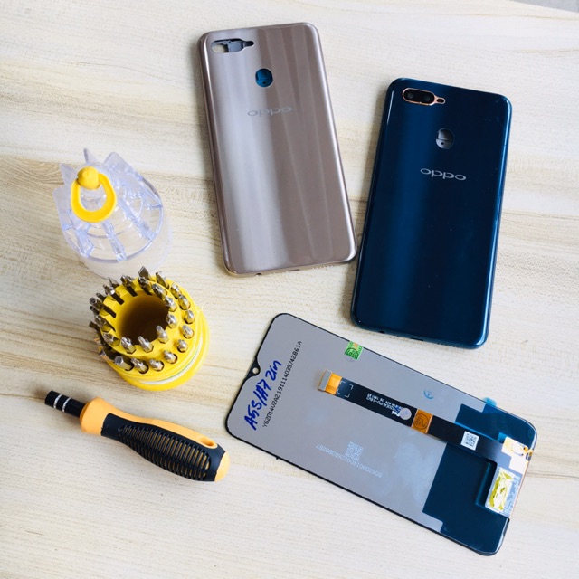 Combo Bộ Vỏ Sườn + Màn Hình Oppo A7 Zin Hàng Cao Cấp (Tặng bộ vít)