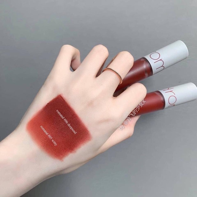 Son Romand Zero Velvet Tint màu 05 & 06