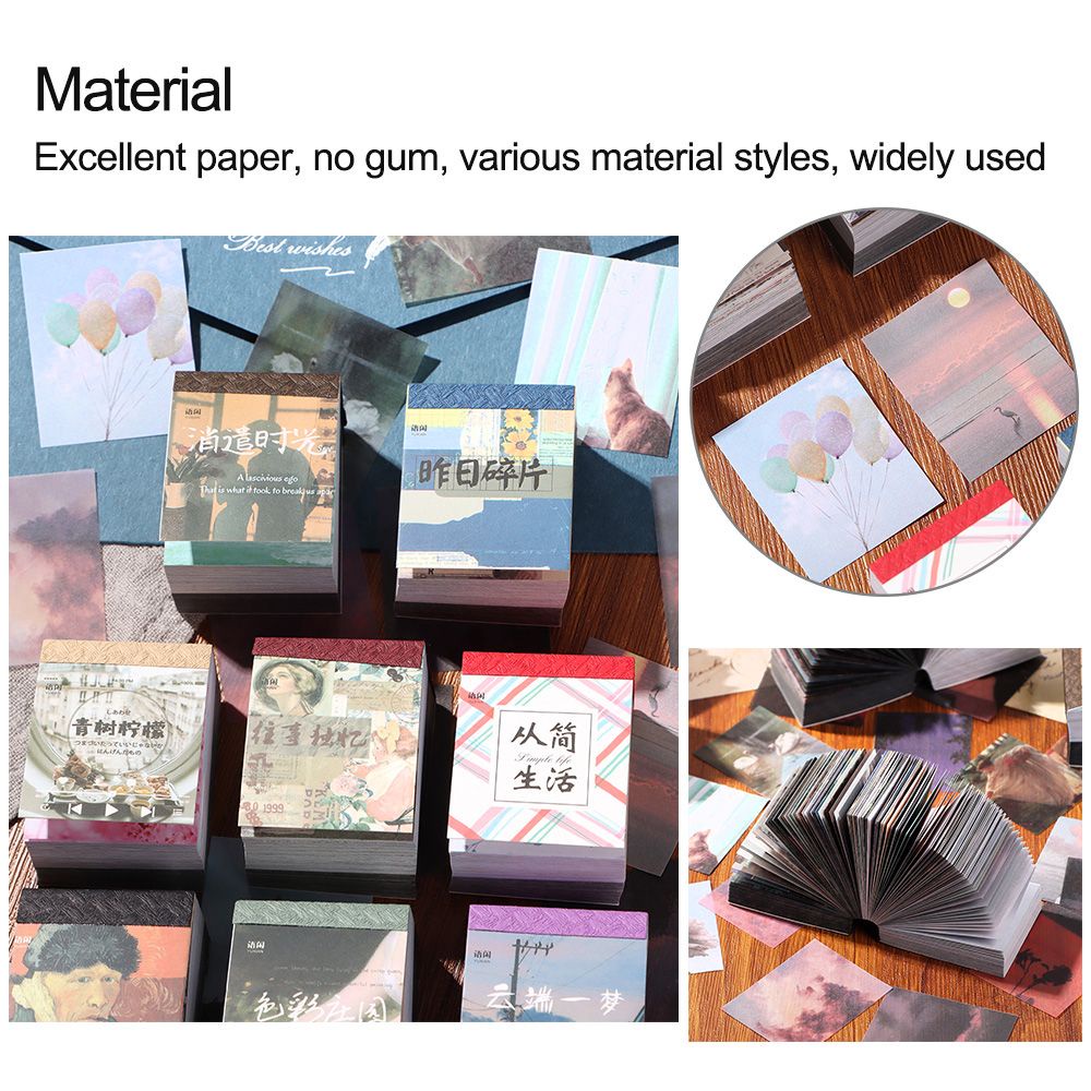 JUNE Mini Material book Journaling Project Card Making Specialty Paper Card Hole Cards Hand Account DIY Hangtag Litmus paper Scrapbooking