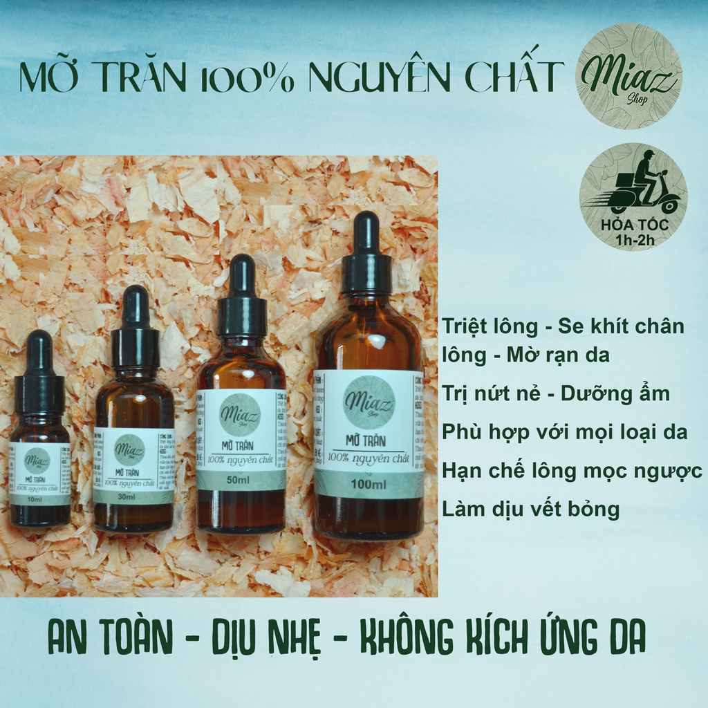 Mỡ trăn nguyên chất triệt lông, mờ rạn da, lành vết bỏng hiểu quả, 50ml/lọ