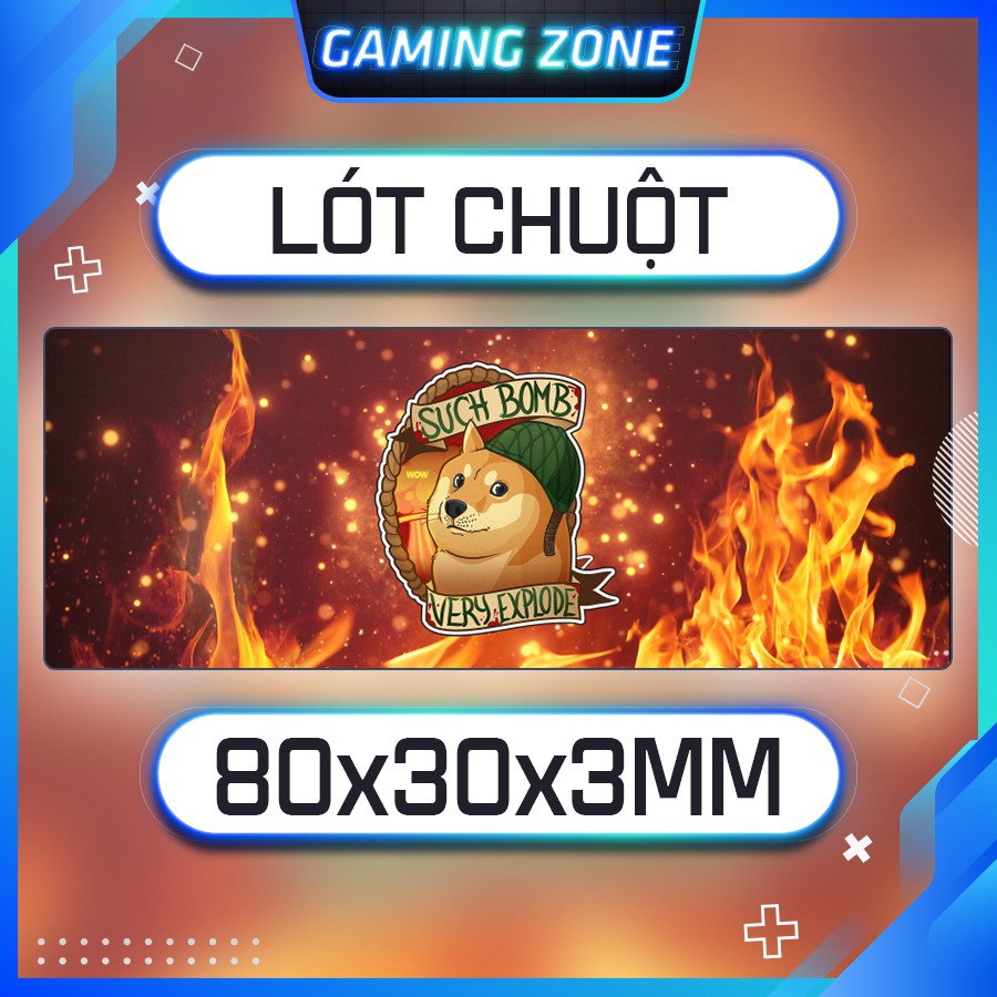 Lót chuột, bàn di chuột chơi game hình Doge CSGO chống trượt siêu bền siêu đẹp