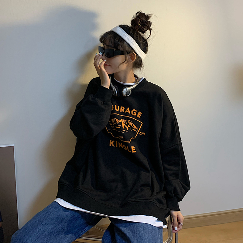 Áo Sweater Dáng Rộng In Họa Tiết Phong Cách Hàn Quốc Cho Nữ | BigBuy360 - bigbuy360.vn