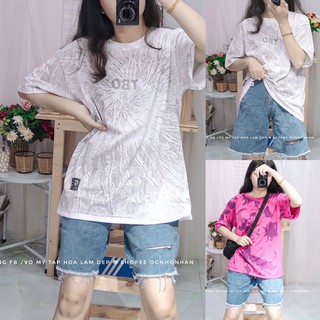 Set áo thun fom rộng phối quần jean ngố