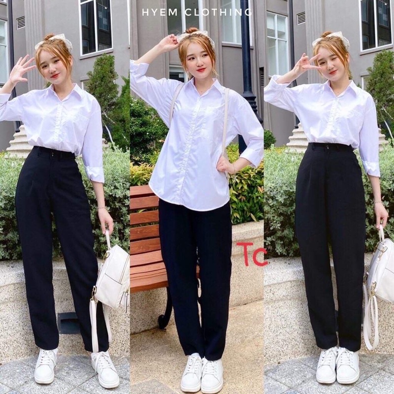 Sơ mi Trắng tinh khôi Unisex 1 túi