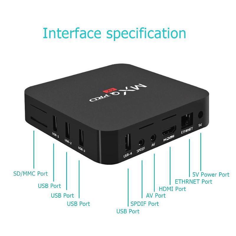 Thiết bị MXQ PRO Android TV Box thông minh hỗ trợ 4k 1g 8g H3 Android 7.1 3d Android Iptv Dvb T2