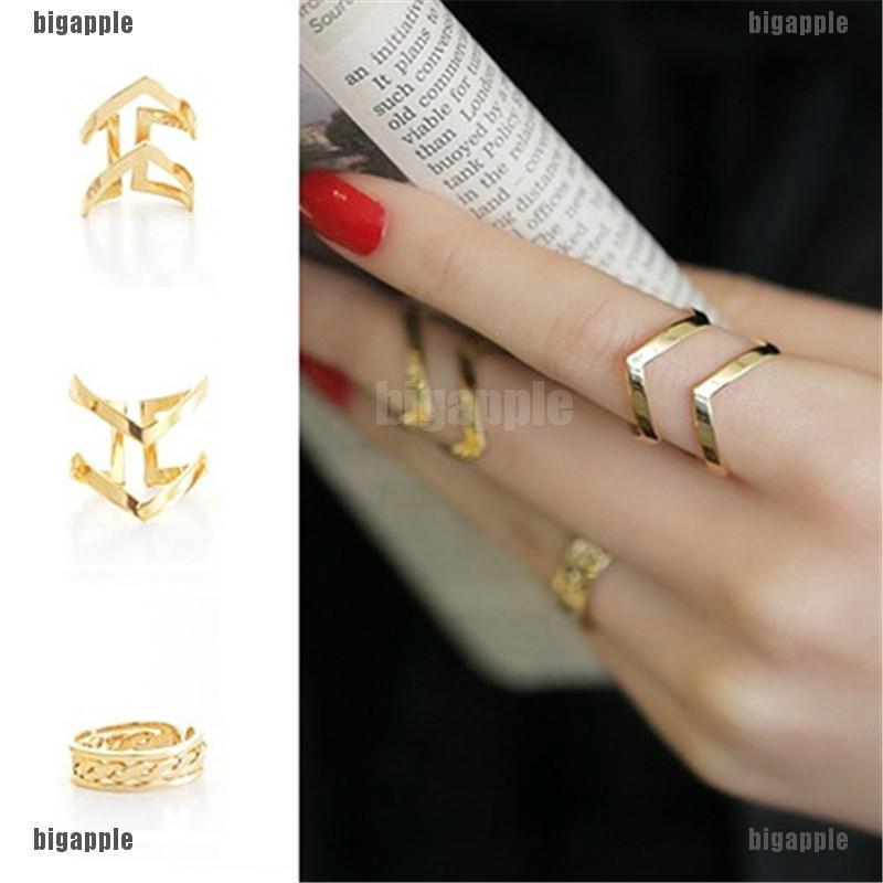 Bộ 3 chiếc nhẫn mạ vàng sang trọng cho nữ