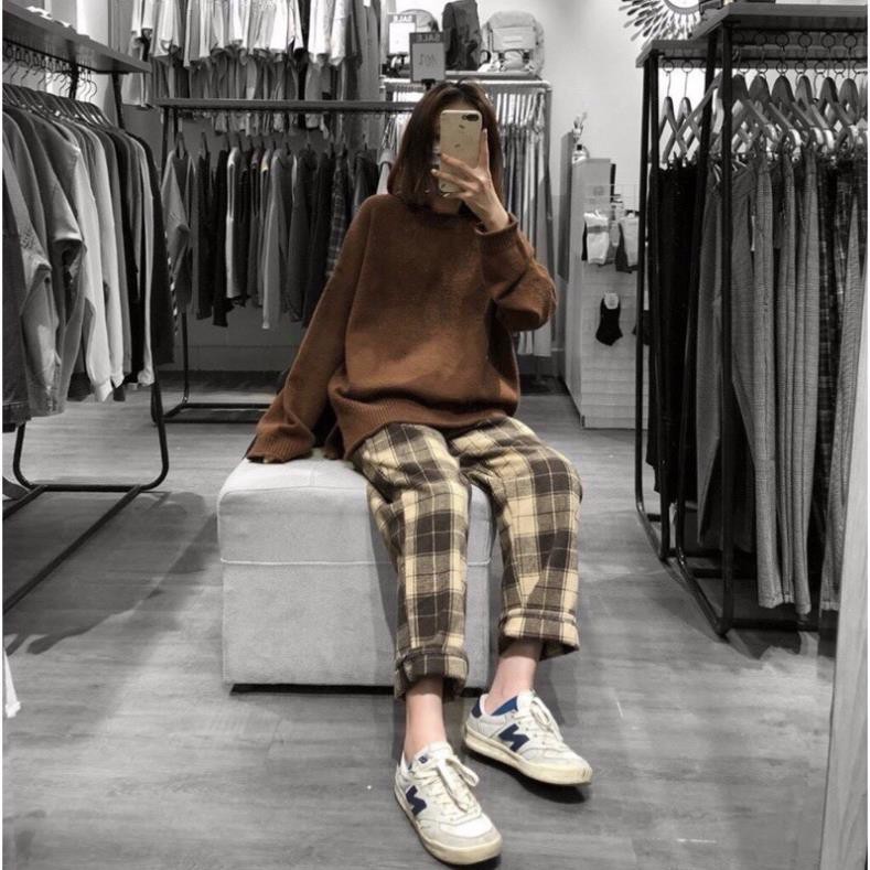 QUẦN PLAID PANTS - QUẦN SỌC CARO ỐNG SUÔNG UNISEX - Quần kẻ sọc caro ống rộng nam nữ  ྇