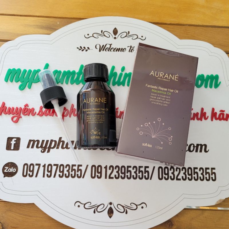 Dưỡng Tóc AURANE Softliss Chai Tròn Fantastic Repair Macadamia Hair Oil 125ml
